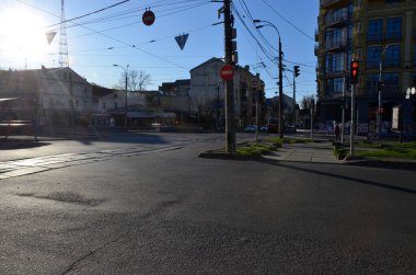 Ukrayna 'nın Kyiv şehrinin sokak manzarası