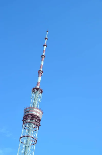 Kyiv, Ukraine. Metal tower for radio and television broadcasting