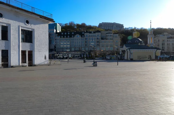 Vista Rua Cidade Kiev Ucrânia — Fotografia de Stock