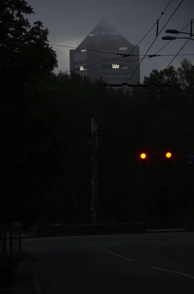 Straatbeeld Van Kiev Stad Oekraïne — Stockfoto