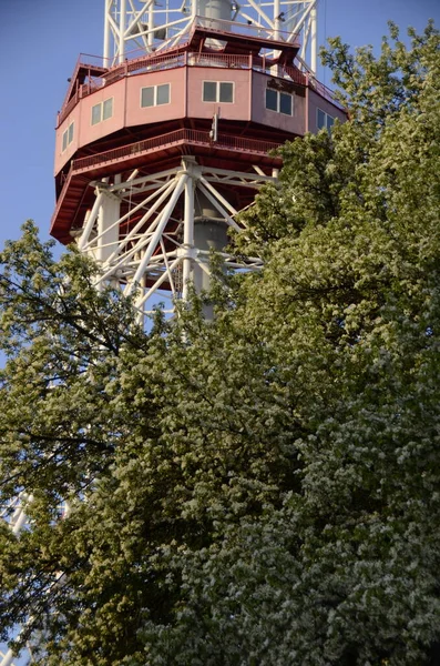 Kyiv Ukraine Metal Tower Pipe Radio Television Broadcasting — Stock Photo, Image