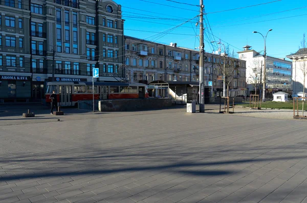 Vista Rua Cidade Kiev Ucrânia — Fotografia de Stock