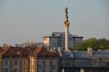 Ukrayna 'nın Kyiv şehrinin sokak manzarası