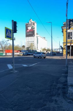 Ukrayna 'nın Kyiv şehrinin sokak manzarası