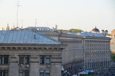 Ukrayna 'nın Kyiv şehrinin sokak manzarası