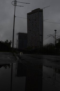 Ukrayna 'nın Kyiv şehrinin sokak manzarası