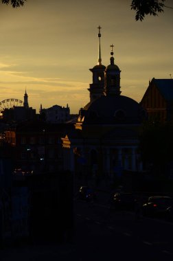 Ukrayna 'nın Kyiv şehrinin sokak manzarası