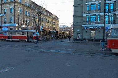Ukrayna 'nın Kyiv şehrinin sokak manzarası