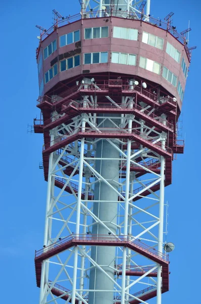 Kiev Ucrania Torre Metálica Para Radiodifusión Televisión — Foto de Stock