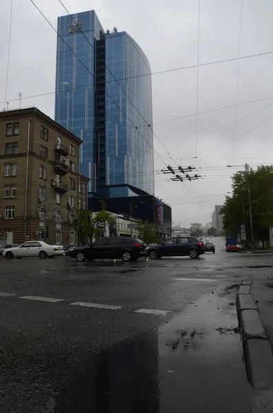 Straßenansicht Der Stadt Kiew Ukraine — Stockfoto