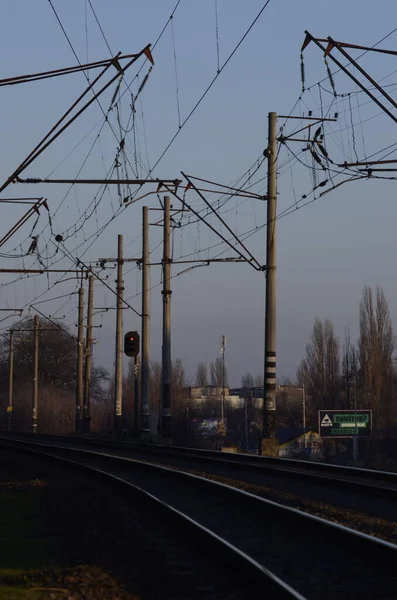 Železniční Stanice Městě Kyjev Ukrajina — Stock fotografie