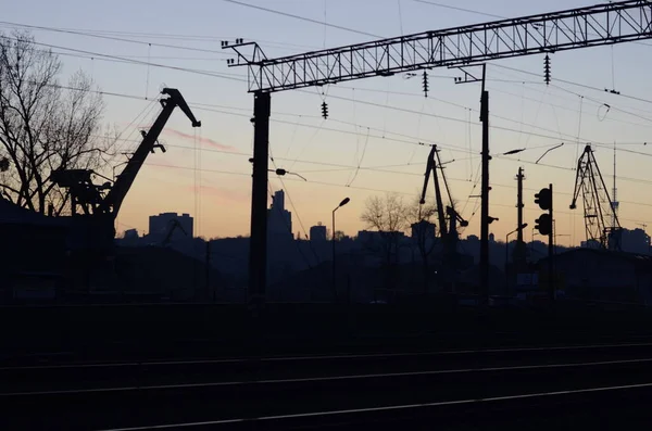 Ukrayna Nın Kyiv Kentindeki Tren Istasyonu — Stok fotoğraf