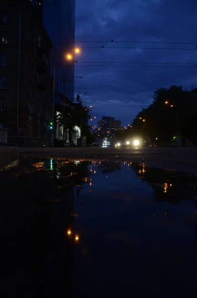 Straatbeeld Van Kiev Stad Oekraïne — Stockfoto