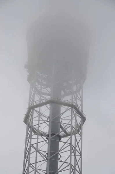 Kiev Ucrânia Torre Metal Tubo Para Radiodifusão Televisão — Fotografia de Stock