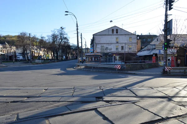 Vista Sulla Strada Della Città Kiev Ucraina — Foto Stock