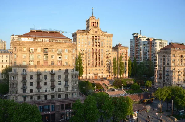 Gatuvy Över Kiev Stad Ukraina — Stockfoto