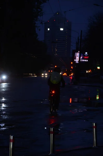 Kiev Ucraina Concetto Atmosfera Urbana Vista Strade Della Città — Foto Stock