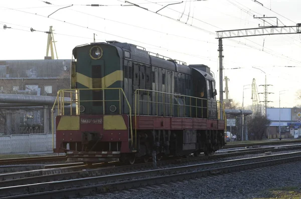 Σιδηροδρομικό Σταθμό Στην Πόλη Κίεβο Ουκρανία — Φωτογραφία Αρχείου