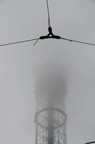 Kyiv Ukraine Metal Tower Pipe Radio Television Broadcasting — Stock Photo, Image