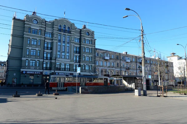 Vista Rua Cidade Kiev Ucrânia — Fotografia de Stock