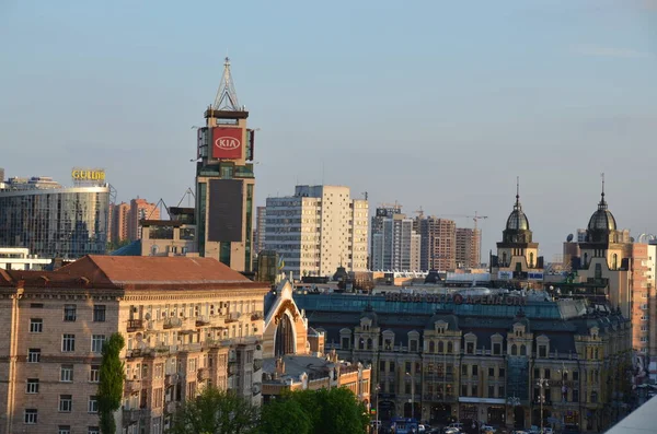 Straatbeeld Van Kiev Stad Oekraïne — Stockfoto