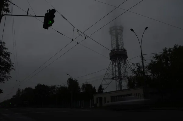 Киев Украина Металлическая Башня Труба Радио Телевещания — стоковое фото