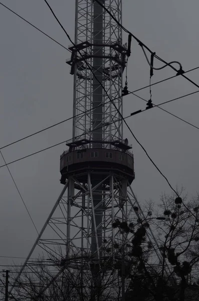 Київ Україна Металева Вежа Труба Радіо Телевізійного Мовлення — стокове фото