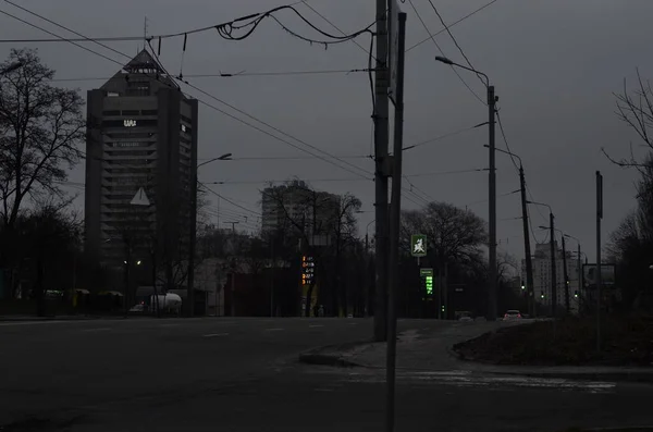 Kyjev Ukrajina Kovová Věž Pro Rozhlasové Televizní Vysílání — Stock fotografie