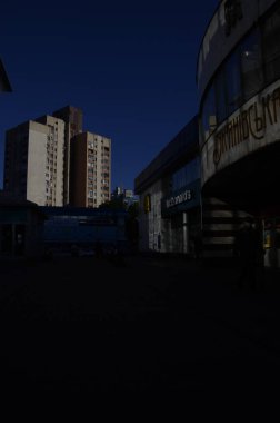 Kyiv, Ukrayna. şehir atmosferi konsepti, şehir sokakları görünümü 