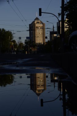 Kyiv, Ukrayna. şehir atmosferi konsepti, mimari görünüm