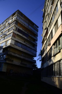 Kyiv, Ukrayna. şehir atmosferi konsepti, şehir sokakları görünümü 