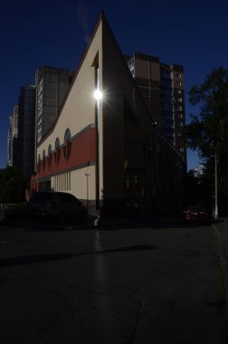 Kyiv, Ukrayna. şehir atmosferi konsepti, şehir sokakları görünümü 