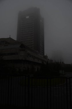 Kyiv, Ukrayna. şehir atmosferi konsepti, sokak manzarası 