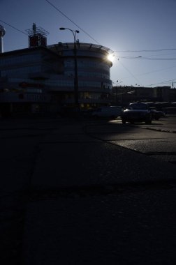 Kyiv, Ukrayna. şehir atmosferi konsepti, şehir sokakları görünümü 