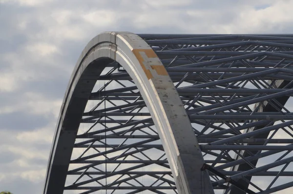 Kiev Ukraine Concept Urbain Vue Sur Pont Urbain Construction — Photo