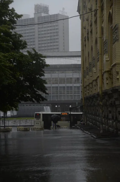 Kijów Ukraina Koncepcja Urbanistyczna Widok Ulic — Zdjęcie stockowe