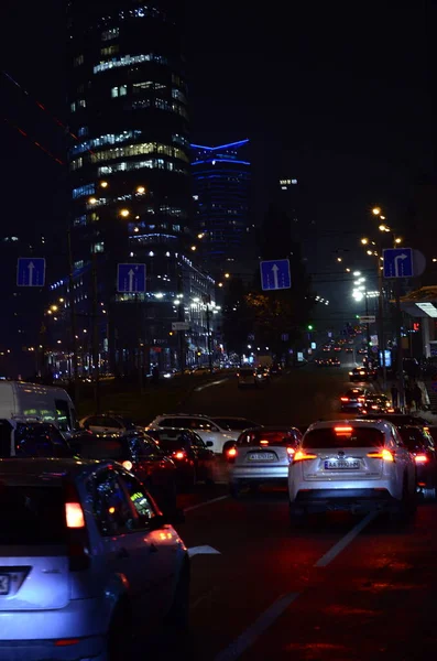 Kiev Oekraïne Stedelijke Sfeer Concept Stad Straten Uitzicht Winter — Stockfoto