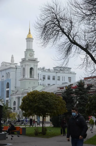 Київ Україна Концепція Міської Атмосфери Вулиці Міста — стокове фото