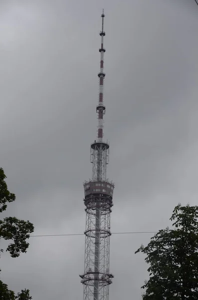 Kiev Ucrania Torre Metálica Para Radiodifusión Televisión —  Fotos de Stock