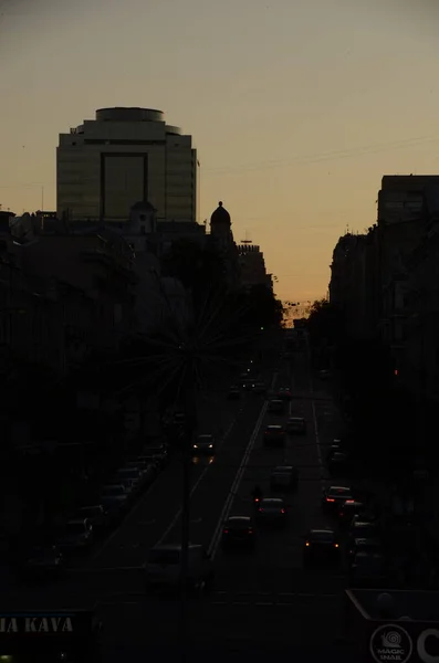 Kiev Ukraine Concept Atmosphère Urbaine Vue Sur Les Rues Ville — Photo
