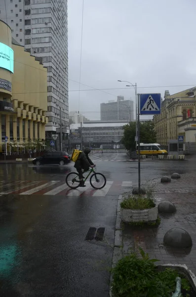 Киев Украина Городская Концепция Вид Улицы — стоковое фото