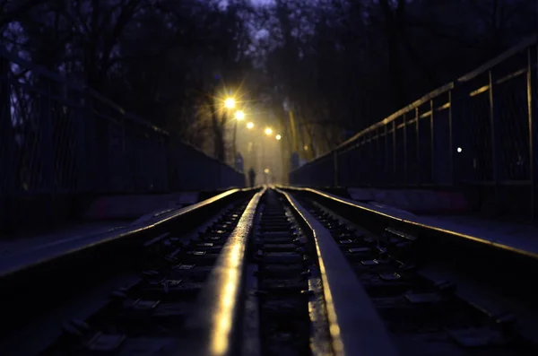 Kiev Ucrânia Caminho Ferro Parque Crianças Ferroviário Conceito Urbano — Fotografia de Stock