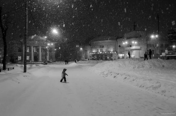 Kiew Ukraine Urbanes Konzept Stadtblick Winter — Stockfoto