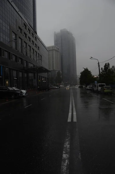 Kiev Ukraina Urban Atmosfär Koncept Gator Utsikt — Stockfoto