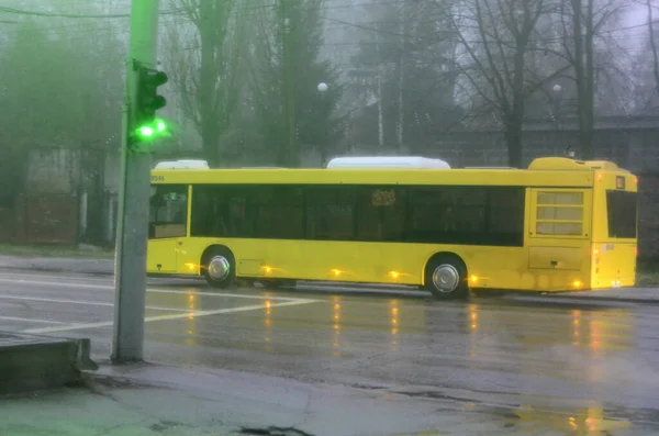 Kijów Ukraina Koncepcja Atmosfery Miejskiej Widok Ulic Miasta — Zdjęcie stockowe