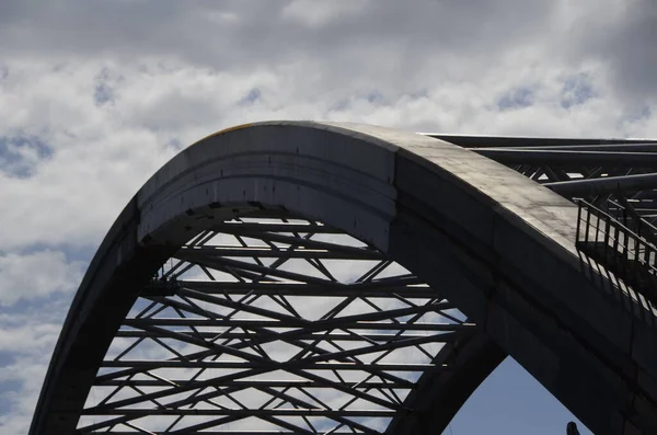 Kyjev Ukrajina Městský Koncept Výhled Městský Most Výstavbě — Stock fotografie