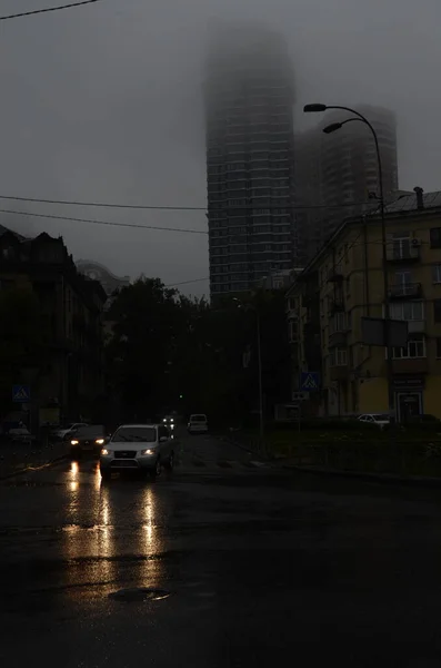 Kiev Ucraina Concetto Atmosfera Urbana Vista Strade — Foto Stock