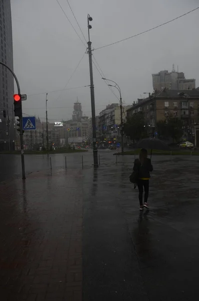Kiev Ukraine Concept Atmosphère Urbaine Vue Sur Les Rues — Photo