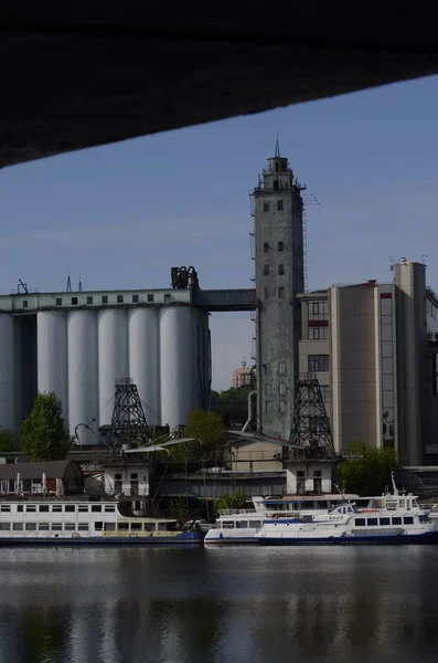 Kiev Ucraina Conceptul Atmosferă Urbană Străzile Orașului Vedere Industrială — Fotografie, imagine de stoc