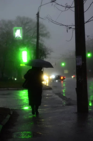 Kiev Ucrania Concepto Ambiente Urbano Calles Ciudad Vista — Foto de Stock